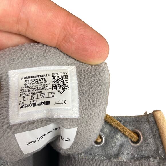 Sperry boots womens 5 duck boots THINSULATE 200g wool rubber outdoor snow preppy - Picture 8 of 9